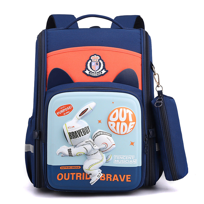 Male Burden Reduction Spine Protection Cartoon Space Elementary School Students' Schoolbags