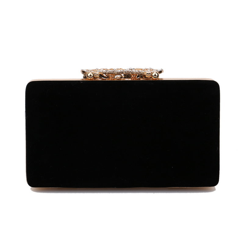 Women's Diamond Dinner Bow High-grade Veet Banquet Evening Bags