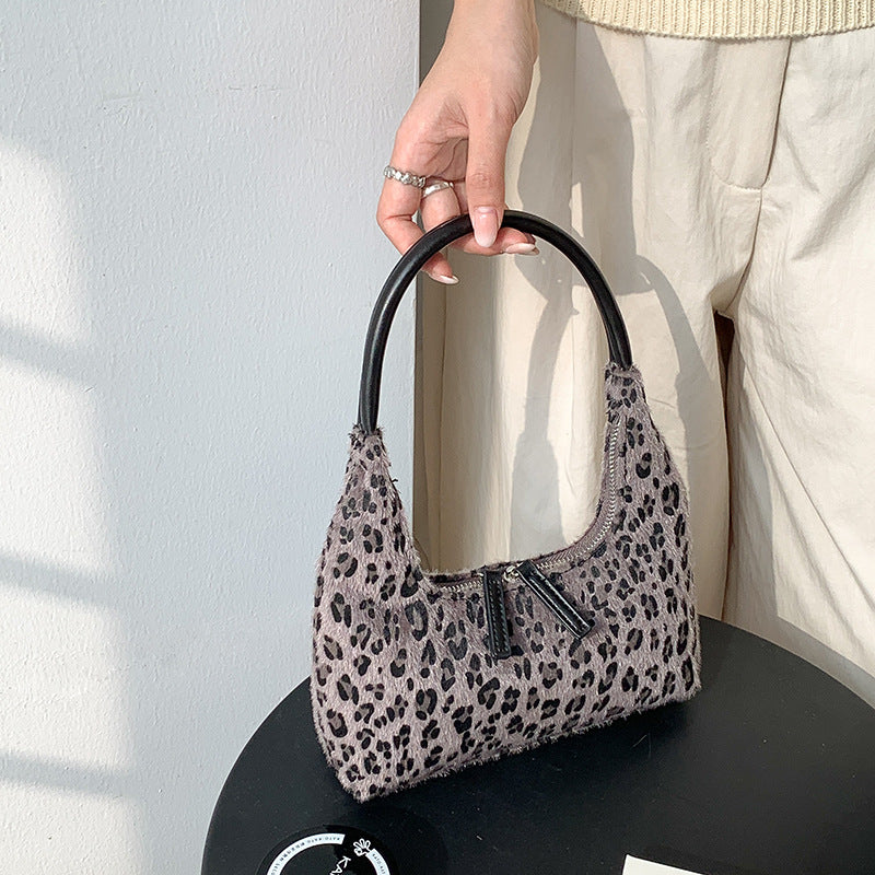 Women's Minority Design Leopard Print Autumn Moon Fashion Handbags
