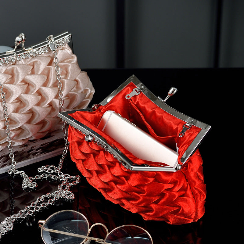 Fashion Satin Dinner Clutch Dress Garment Handbags
