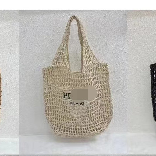 Round Net Pocket Goddess Underarm Straw Shoulder Bags