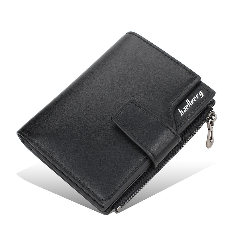 Women's Leather Short Korean Style Multiple Slots Zipper Hasp Ladies Wallet
