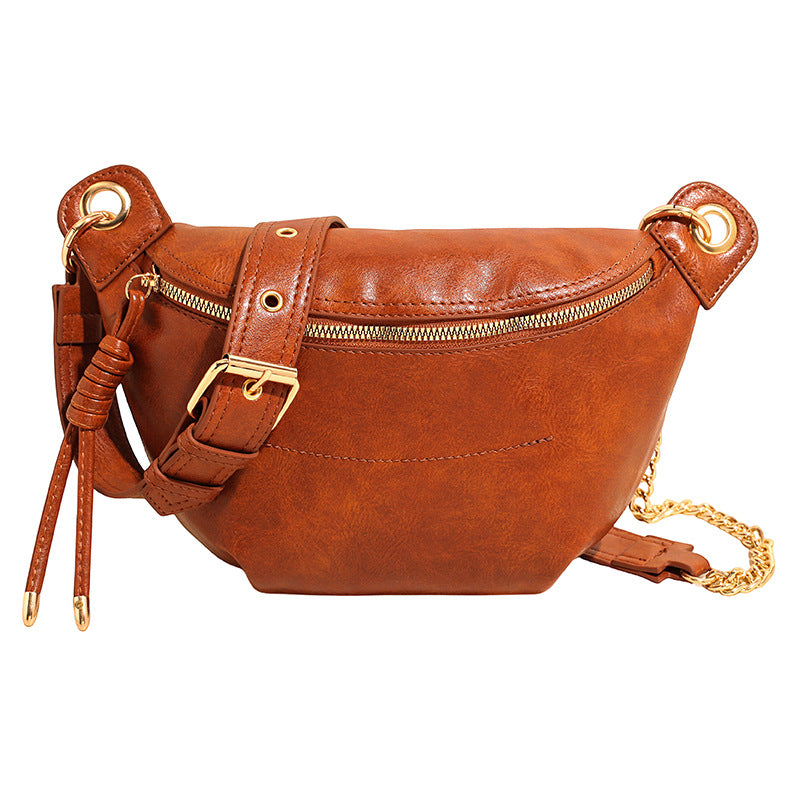 Women's Niche Locomotive Style Korean Commuter Dumpling Wide Bags