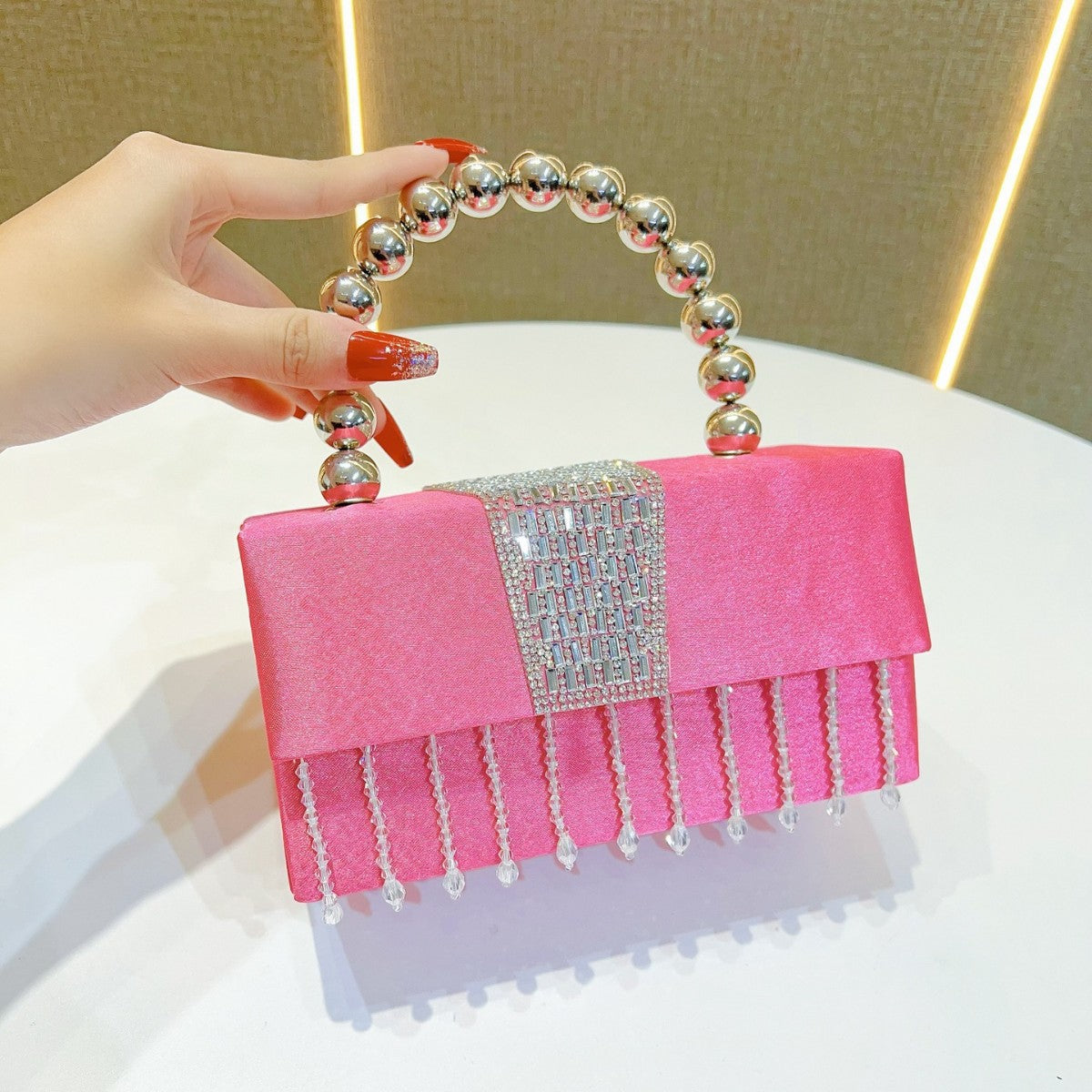 Classic Style Sequins Banquet Pearl Box Bags