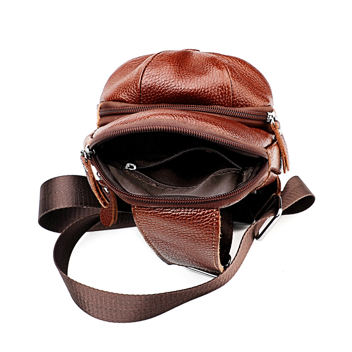 Women's & Men's & Underarm Leather Cowhide Men's Chest Bags