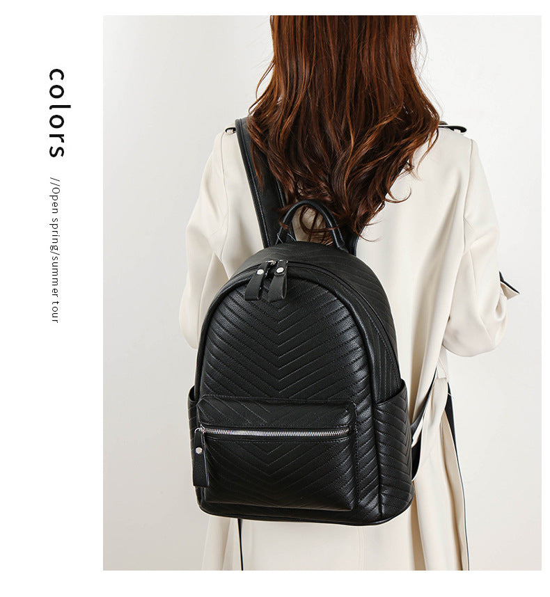 Women's Embossing Letters High-grade Large Capacity Lightweight Backpacks