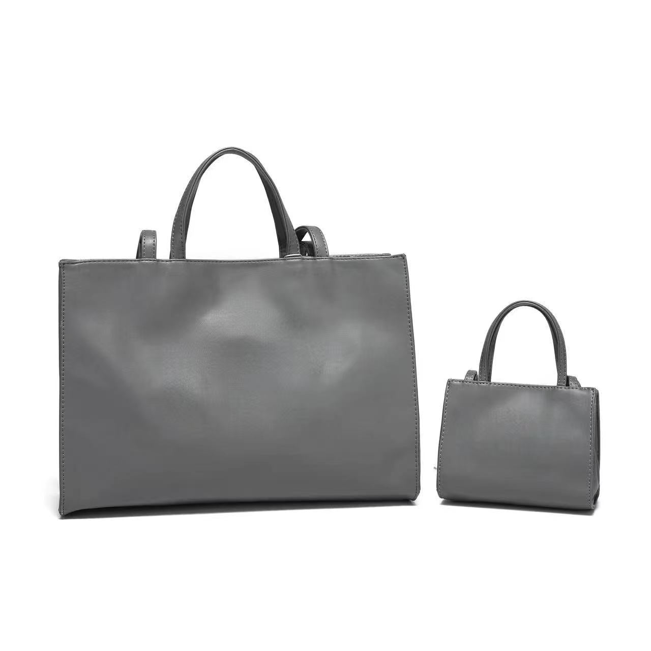 Size Upgraded Fabric Soft Leather Embossed Tote Bags