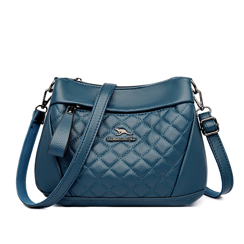 Women's Embroidered Sheepskin Rhombus Mother Warm Color Small Square Bags