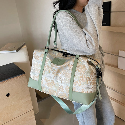 Women's Hand Carrying National Style Leisure Large Capacity Chinese Embroidery Bags