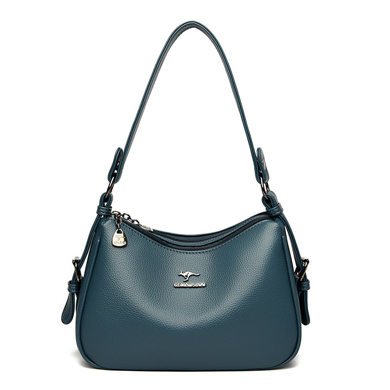 Women's Advanced Texture Soft Leather Underarm Large Capacity Commuter Bags