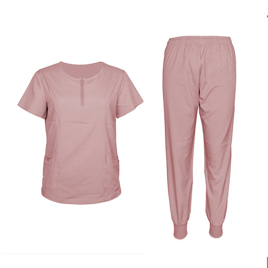 Split Sleeve Beauty Salon Care Work Uniform
