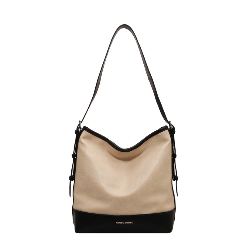 Women's Korean Contrast Color Fashion Simple Bucket Bags