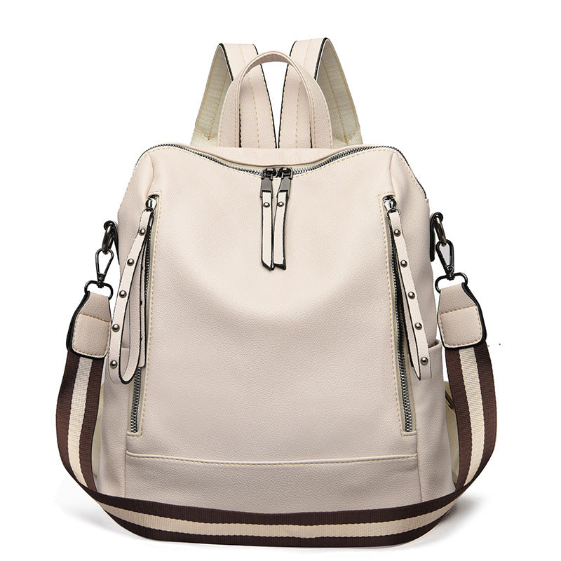 Women's Fashion Retro Summer Soft Leather High Backpacks