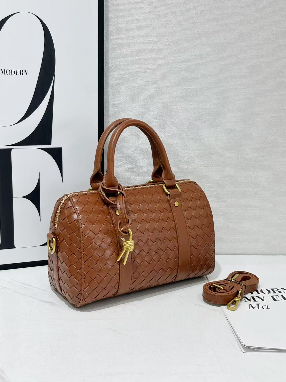 Versatile Women's Large Capacity Hand-woven Business Bags