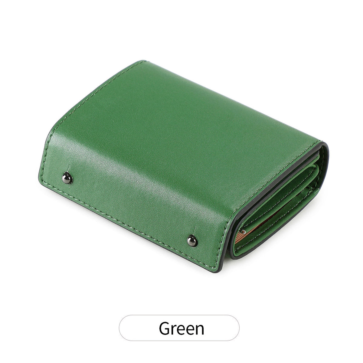 Men's Leather Trifold Multifunctional Business Box Purses