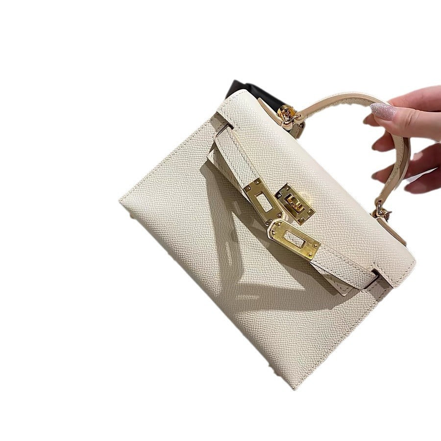 Palm Print Cowhide Second Generation Kelly Trendy Bags