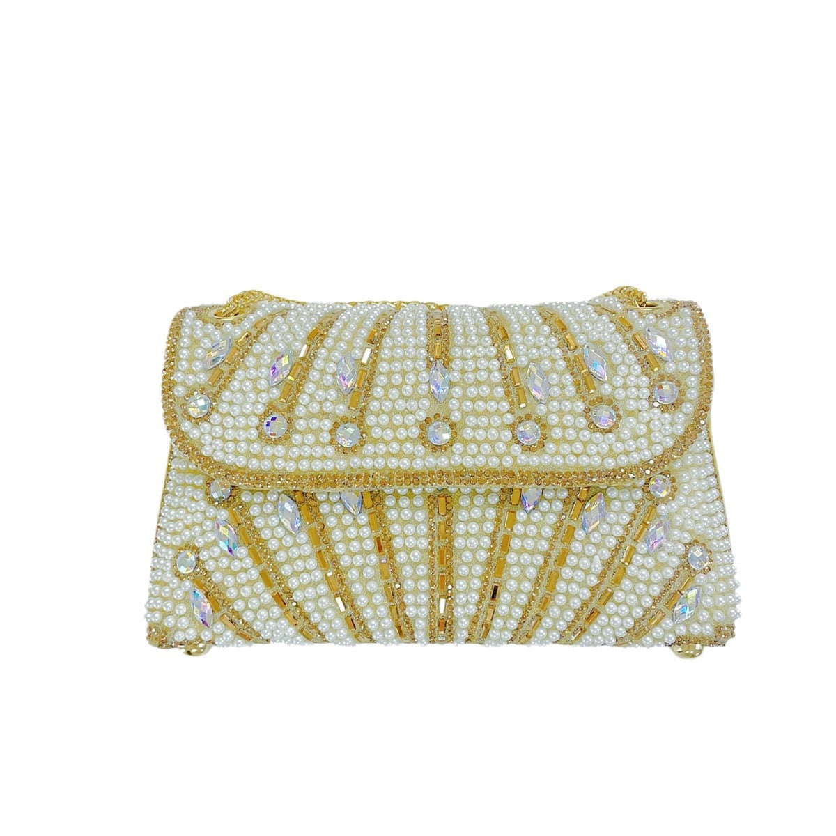 Handmade Pearl Underarm Banquet Rhinestone Clutch Bags