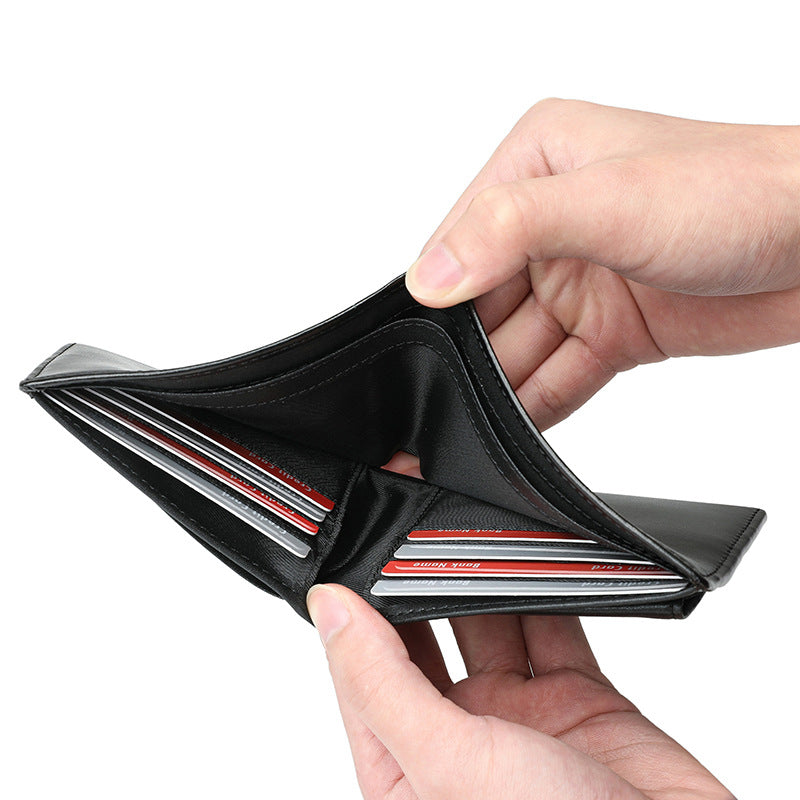 Men's Genuine Leather Two Fold Pocket Business Men's Wallets