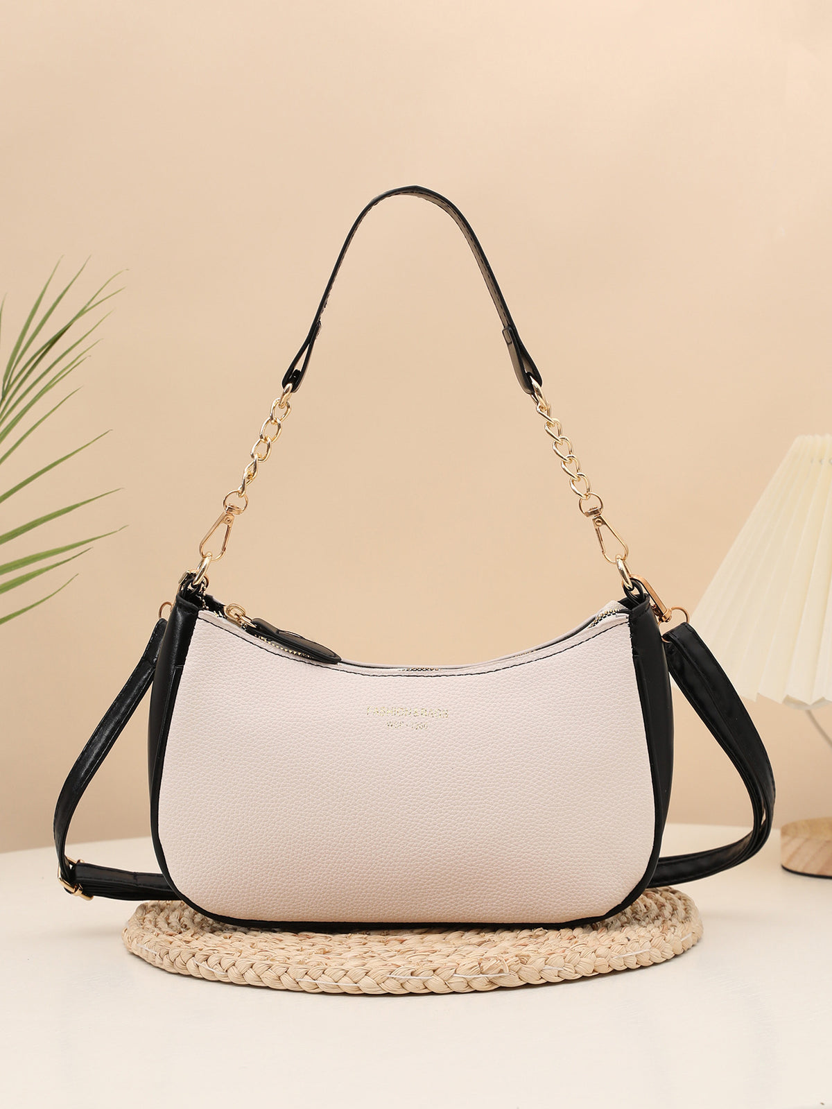Women's Niche Underarm Fashionable Textured Lychee Pattern Bags