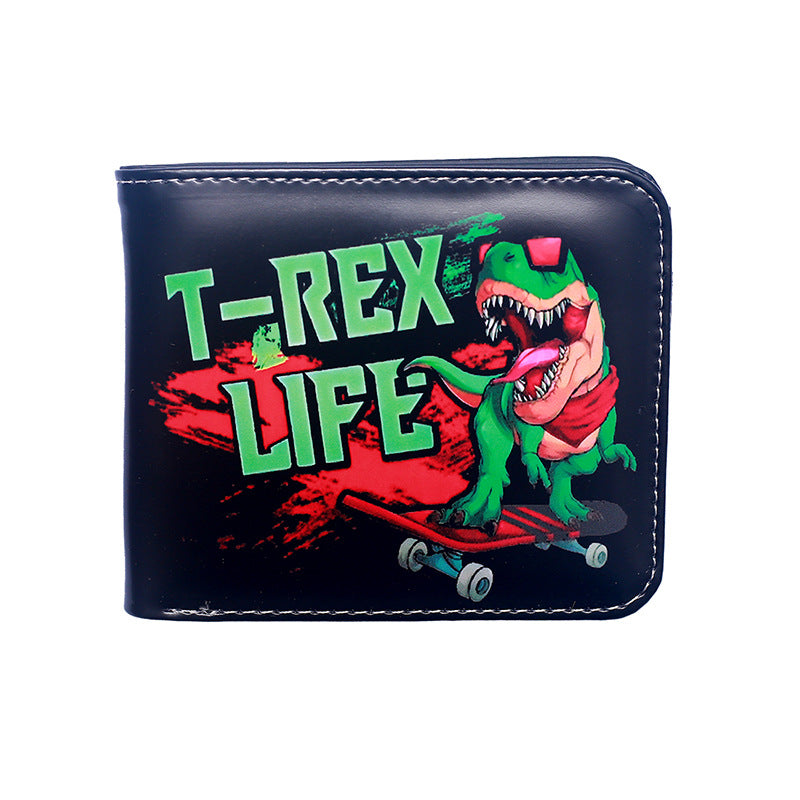 Women's & Men's Animal Short Dinosaur Printed Personalized Men's Wallet