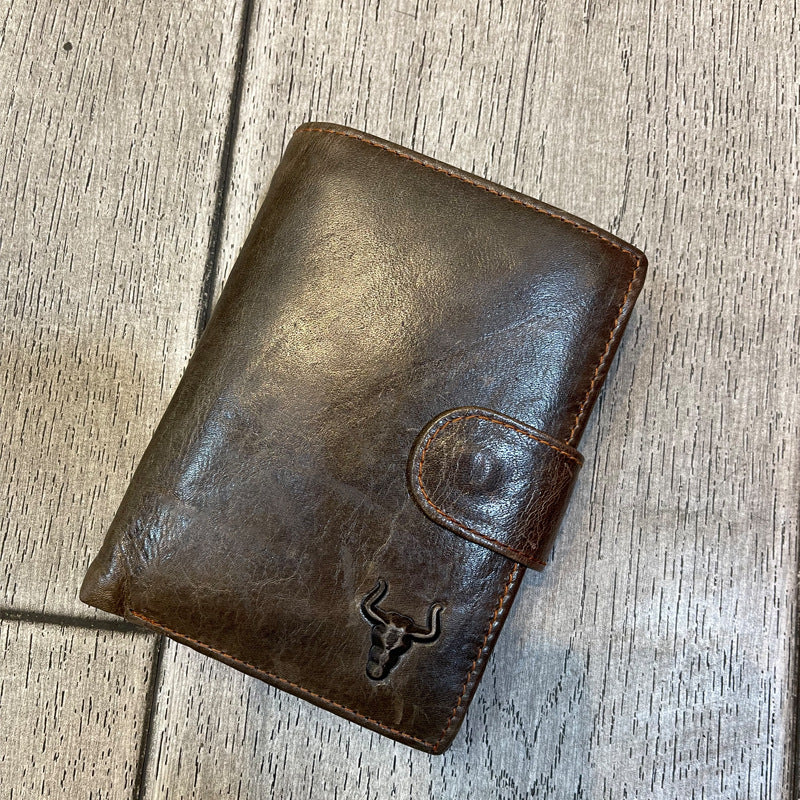 Craftsman Leather Pocket Mid-length Multiple Slots Men's Wallets