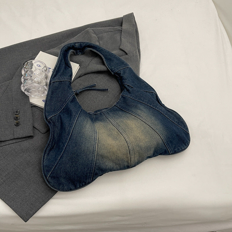 Fashion Denim Female Hot Niche Leisure Armpit Bags