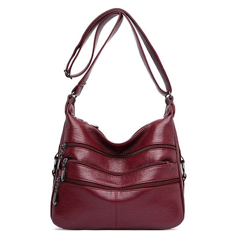 Women's Fashion Mother Large Capacity Soft Leather Crossbody Bags