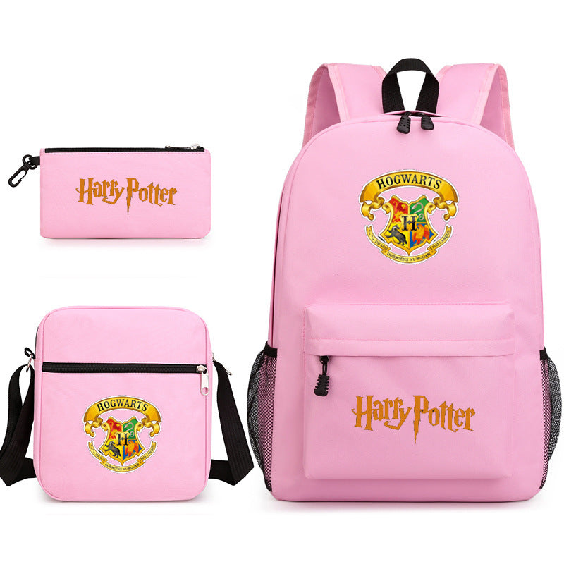 Graceful Harry Potter Pattern Pencil Three-piece Backpacks