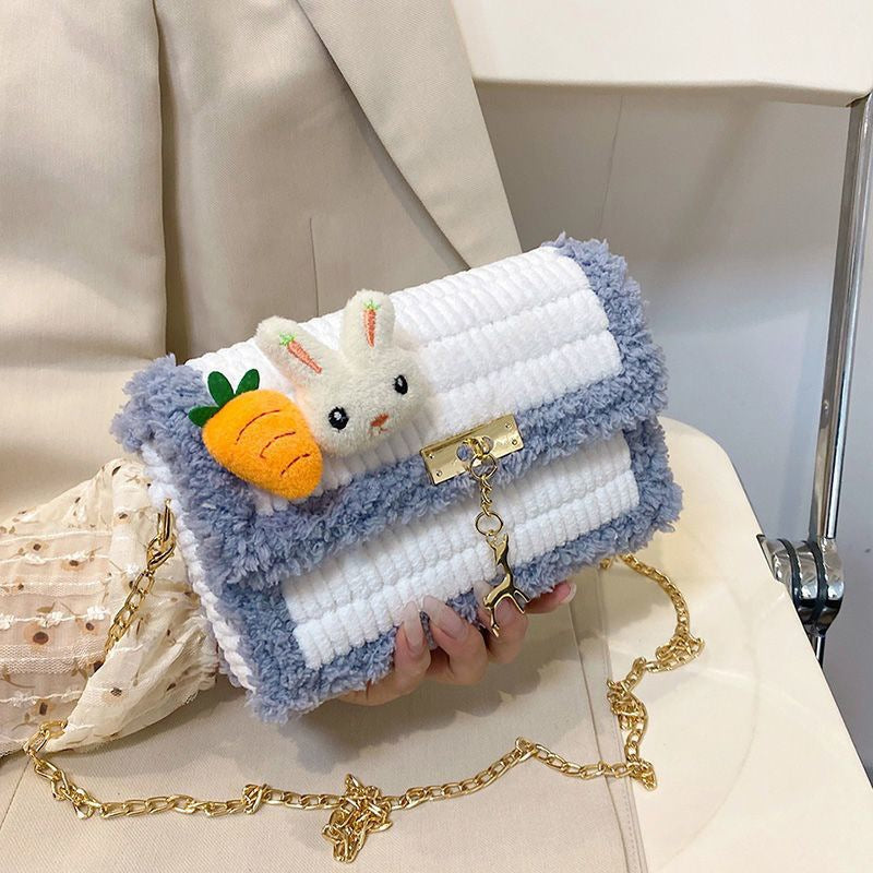 Material Mesh Wool Hand-woven Homemade Gift For Women's Messenger Bag