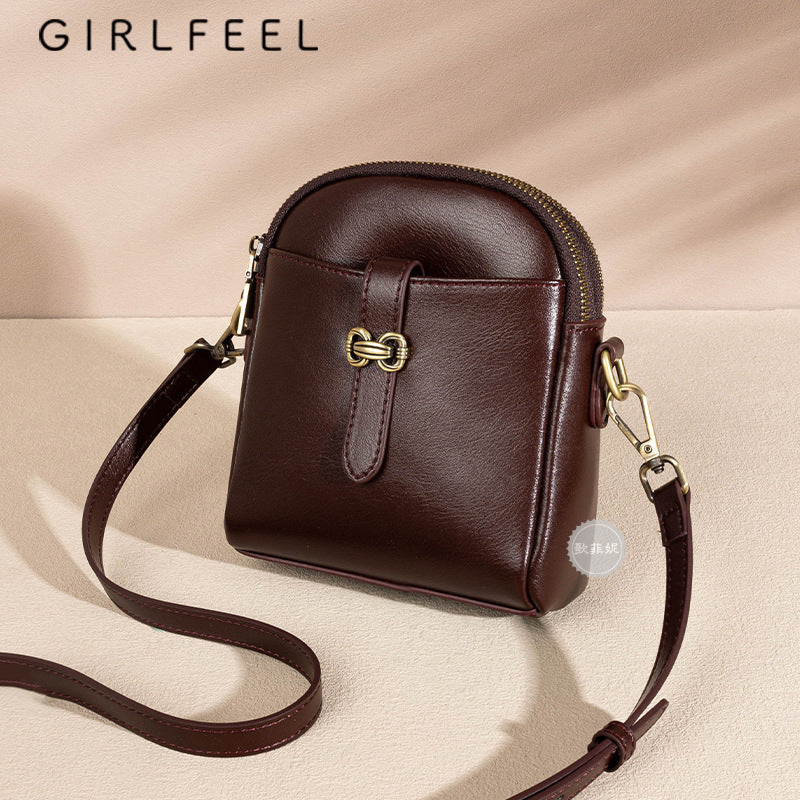 Women's Elegant Creative Leather Mini Mobile Crossbody Bags