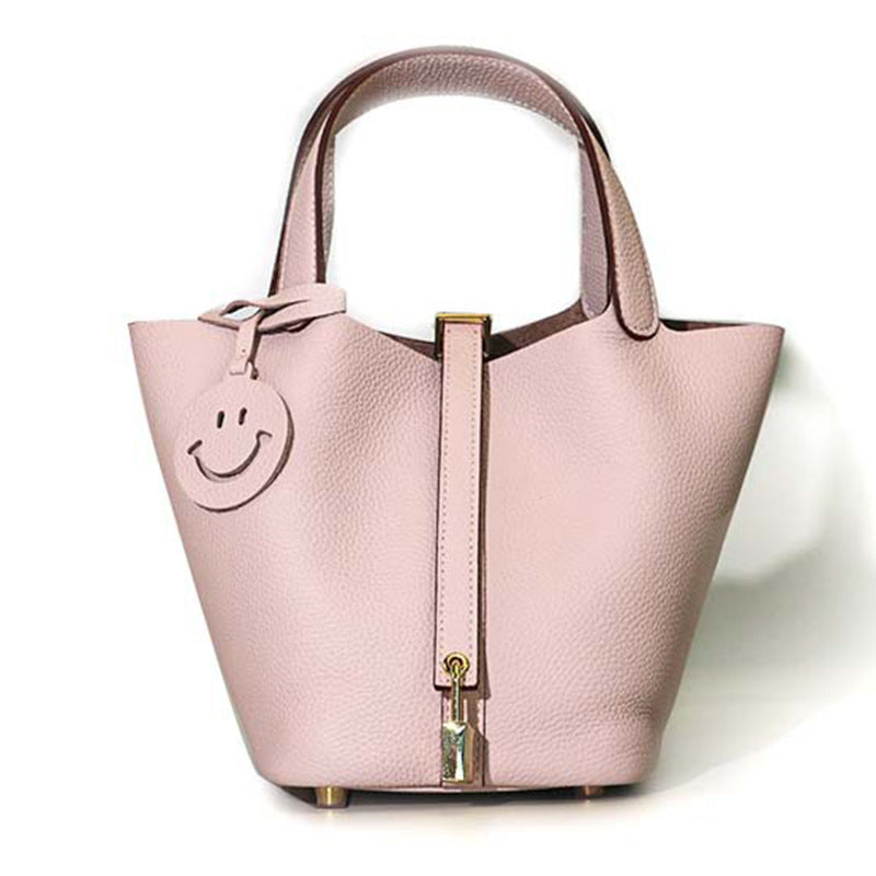 Women's Large Capacity High-grade First Layer Cowhide Vegetable Women's Handbag