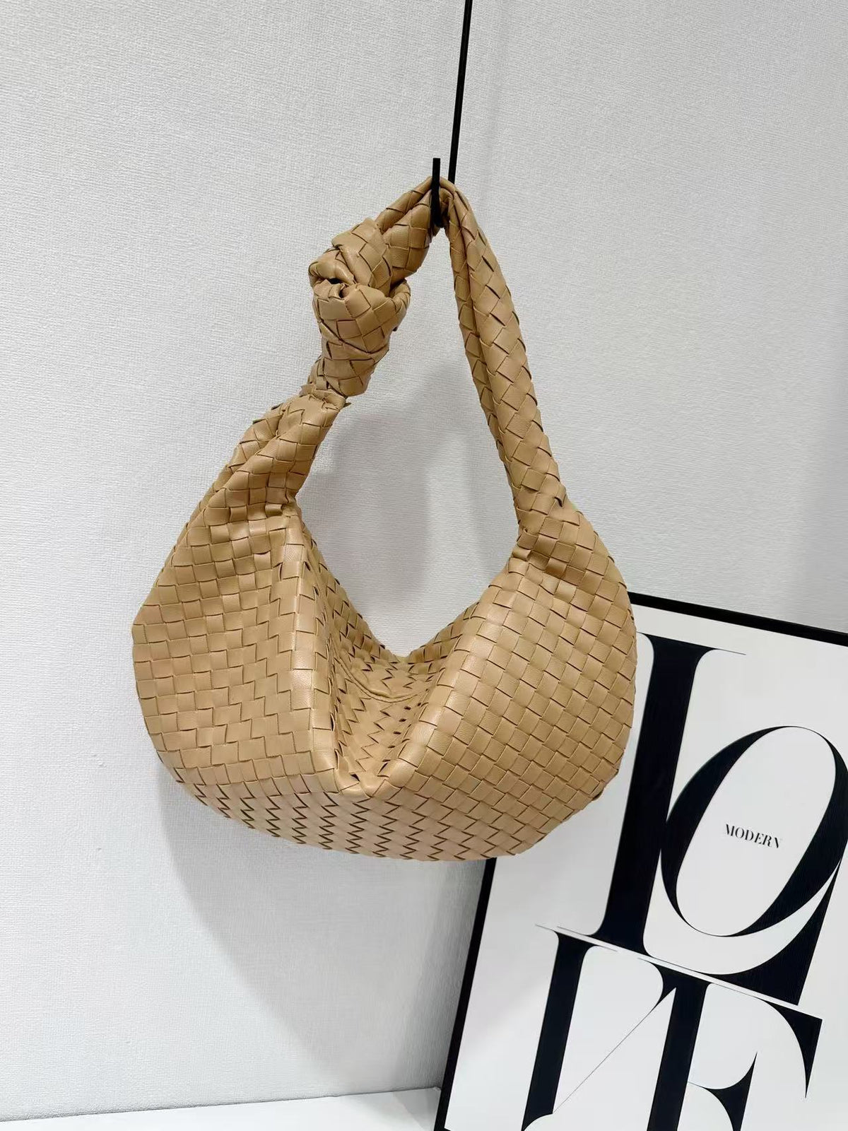 Croissant Simple Versatile Knotted Underarm Solid Color Bags