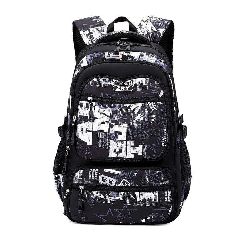 High Male Spine Protection Large Capacity Burden Middle School Students' Schoolbags
