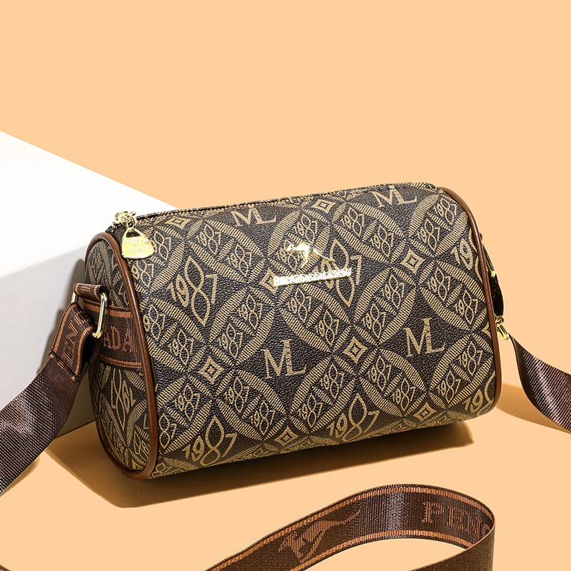 Women's Printed Wide Strap Trendy Fashion Commuter Women's Shoulder Bag
