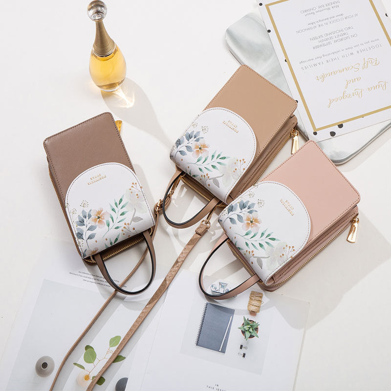 Simple Mobile Printed Touch Screen Mini Ladies Wallets