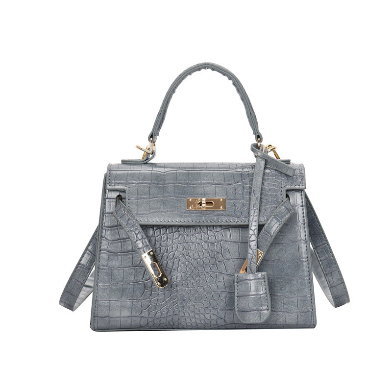 Women's Crocodile Pattern Portable Kelly Fashionable Stylish Popular Bags