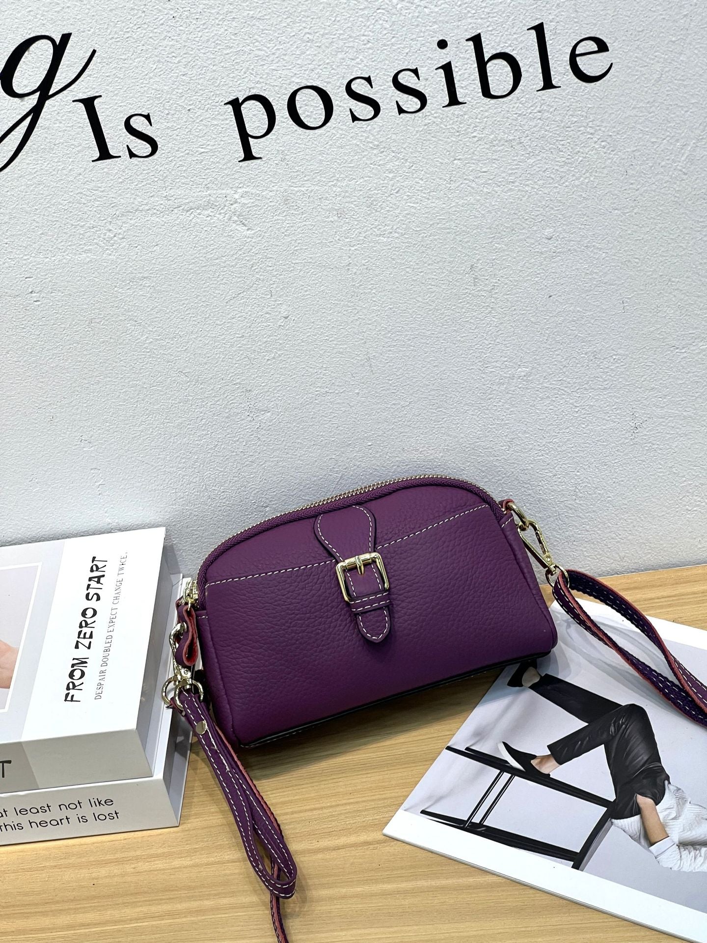 Women's First Layer Cowhide Lady's Cute Fashion Shoulder Bags