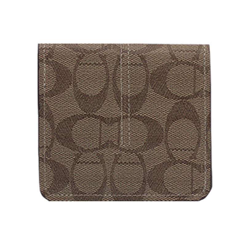 Women's Short Classic Printing Exquisite Thin Folding Multi Ladies Wallet