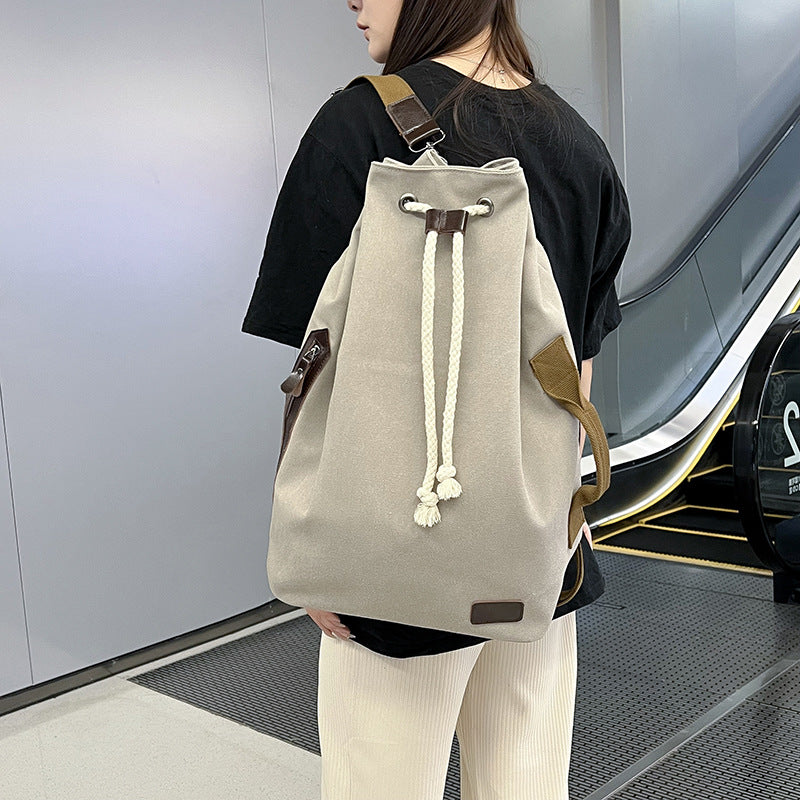 Canvas Simple Fashion Drawstring Korean Style Backpacks