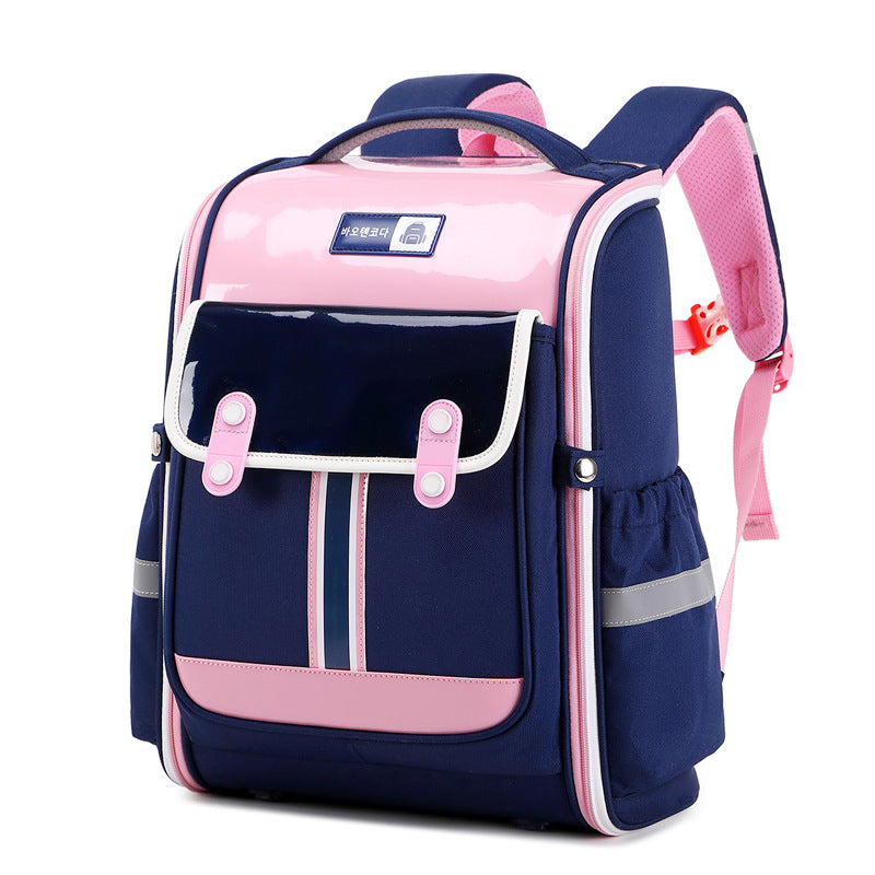 Surface Color Matching Light Tide Spine Protection Elementary School Students' Schoolbags