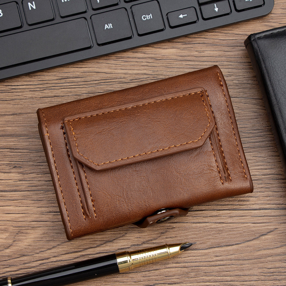 Creative Men's Clutch Fan Snap Button Men's Wallet