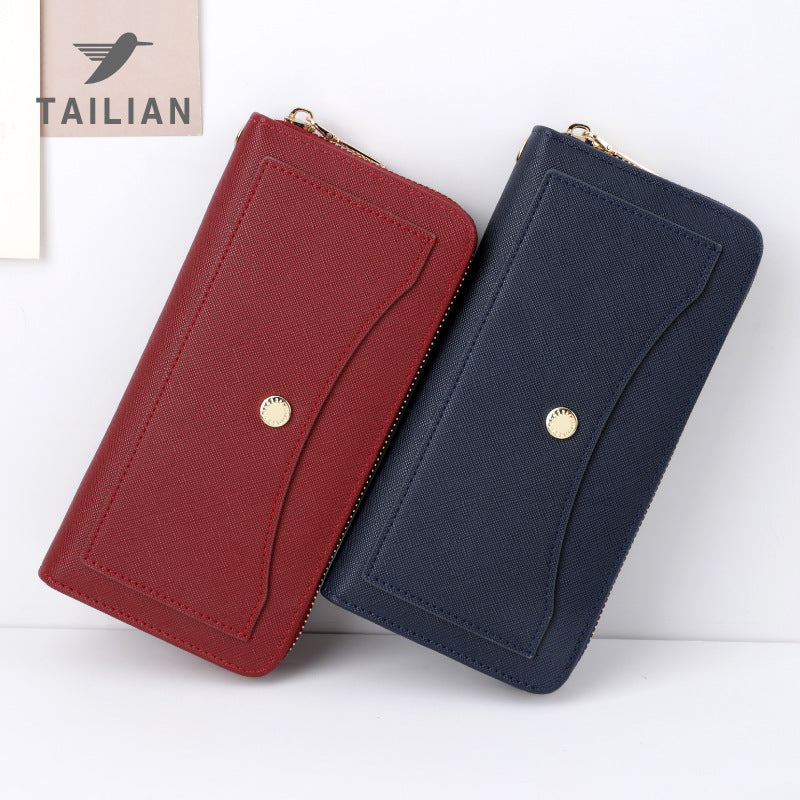 Women's Large Capacity Fashion Advanced Leather Long Ladies Wallet