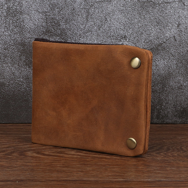 Men's Horizontal Short Inside Outside First Layer Men's Wallets