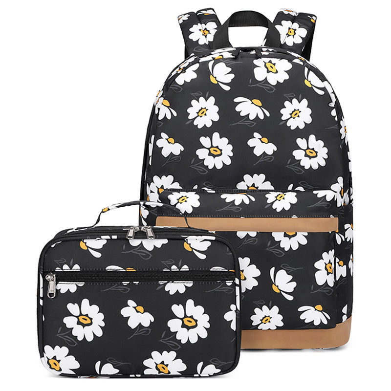 Daisy Printed Female Fresh Large Capacity Backpacks