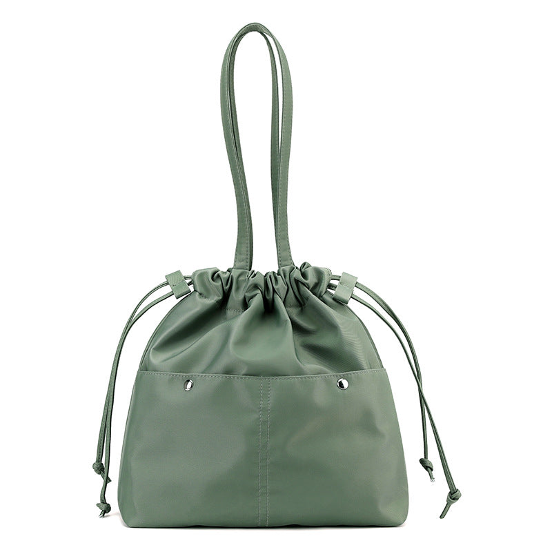 Drawstring Shopping Lightweight Waterproof Nylon Trendy Shoulder Bags