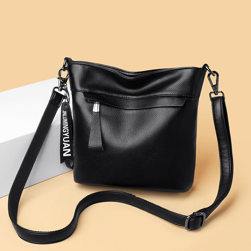 Women's Fashionable Korean Style Soft Leather Large Capacity Crossbody Bags