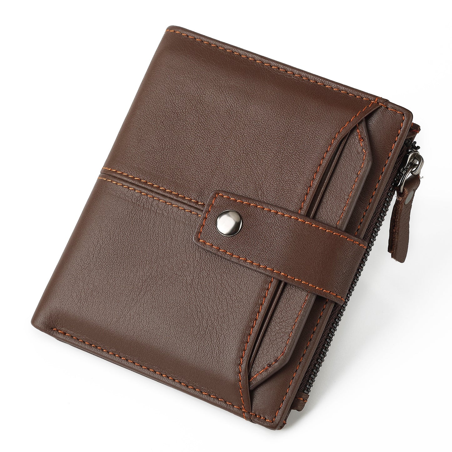 Leather For Man Large Capacity Short Men's Wallets