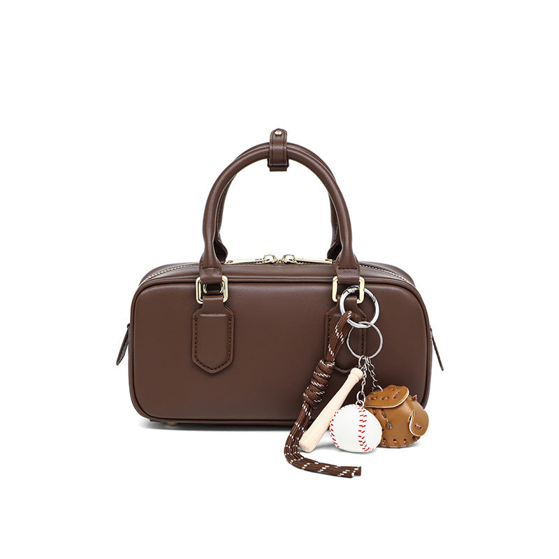 Women's Genuine Leather High-grade Boston Pillow Shoulder Bags