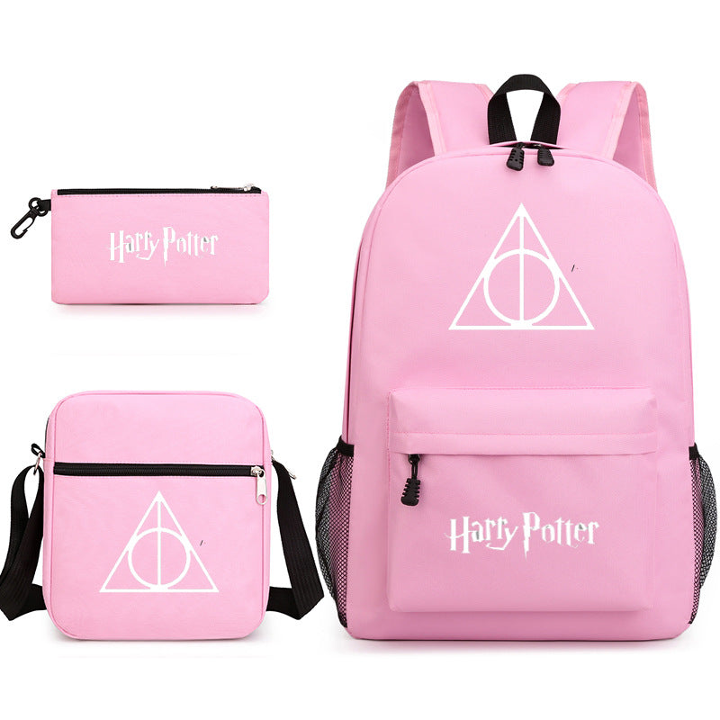 Harry Potter College Badge Pencil Three-piece Backpacks
