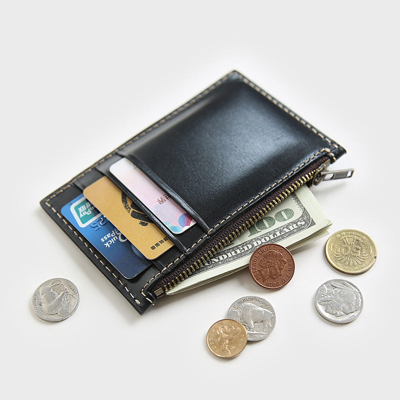 Women's & Men's & First Layer Cowhide Handmade Genuine Purses